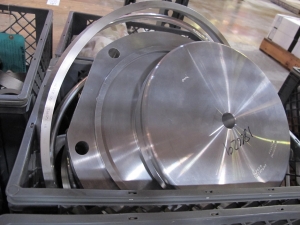 LOT TO INCLUDE: (11 MILK CRATES) MISC. CAP PIPES, FITTINGS, T-PIPES, SS RINGS, STL PARTS, ETC. LOADING & HANDLING FEE $15-4613